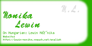 monika lewin business card